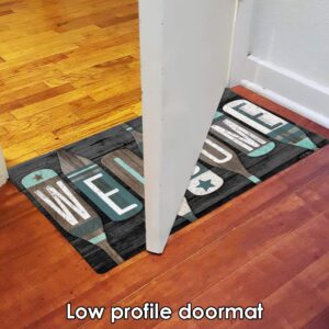 Toland Home Garden 800511 Welcome Paddles Summer Door Mat 18x30 Inch Welcome Outdoor Doormat for Entryway Indoor Entrance