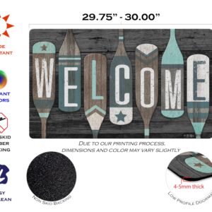 Toland Home Garden 800511 Welcome Paddles Summer Door Mat 18x30 Inch Welcome Outdoor Doormat for Entryway Indoor Entrance