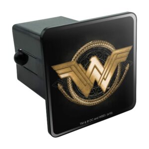 wonder woman movie golden lasso logo tow trailer hitch cover plug insert