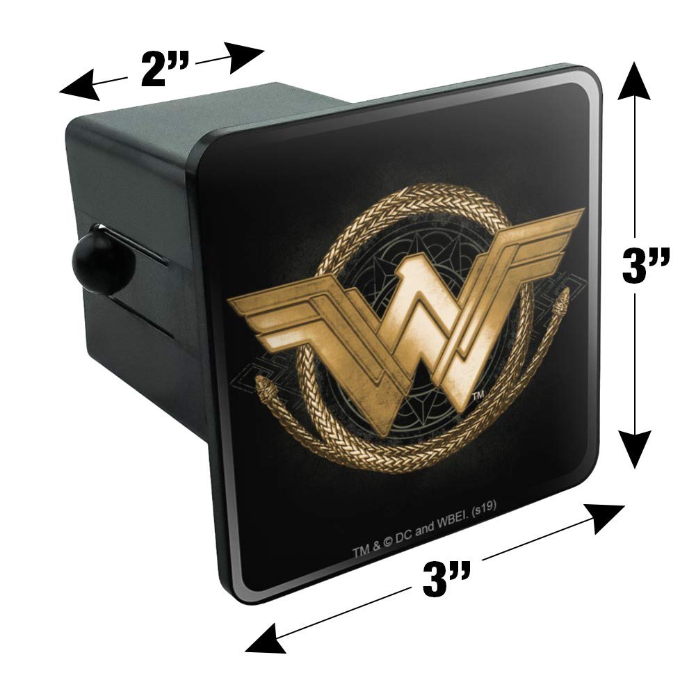 Wonder Woman Movie Golden Lasso Logo Tow Trailer Hitch Cover Plug Insert