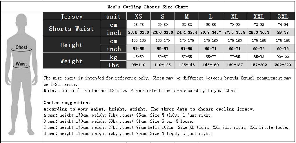 JPOJPO Cycling Compression Tights Shorts Men, Men's MTB Bike with Paded Biking Tights