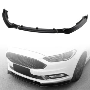 motorfansclub 3pcs front bumper lip splitter fit for ford fusion mondeo 2017 2018 2019 trim protection splitter spoiler, black