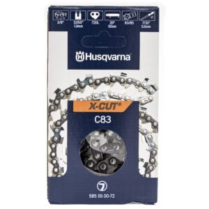 husqvarna 585550072 20" chainsaw chain x-cut 3/8" .050" 72 dl