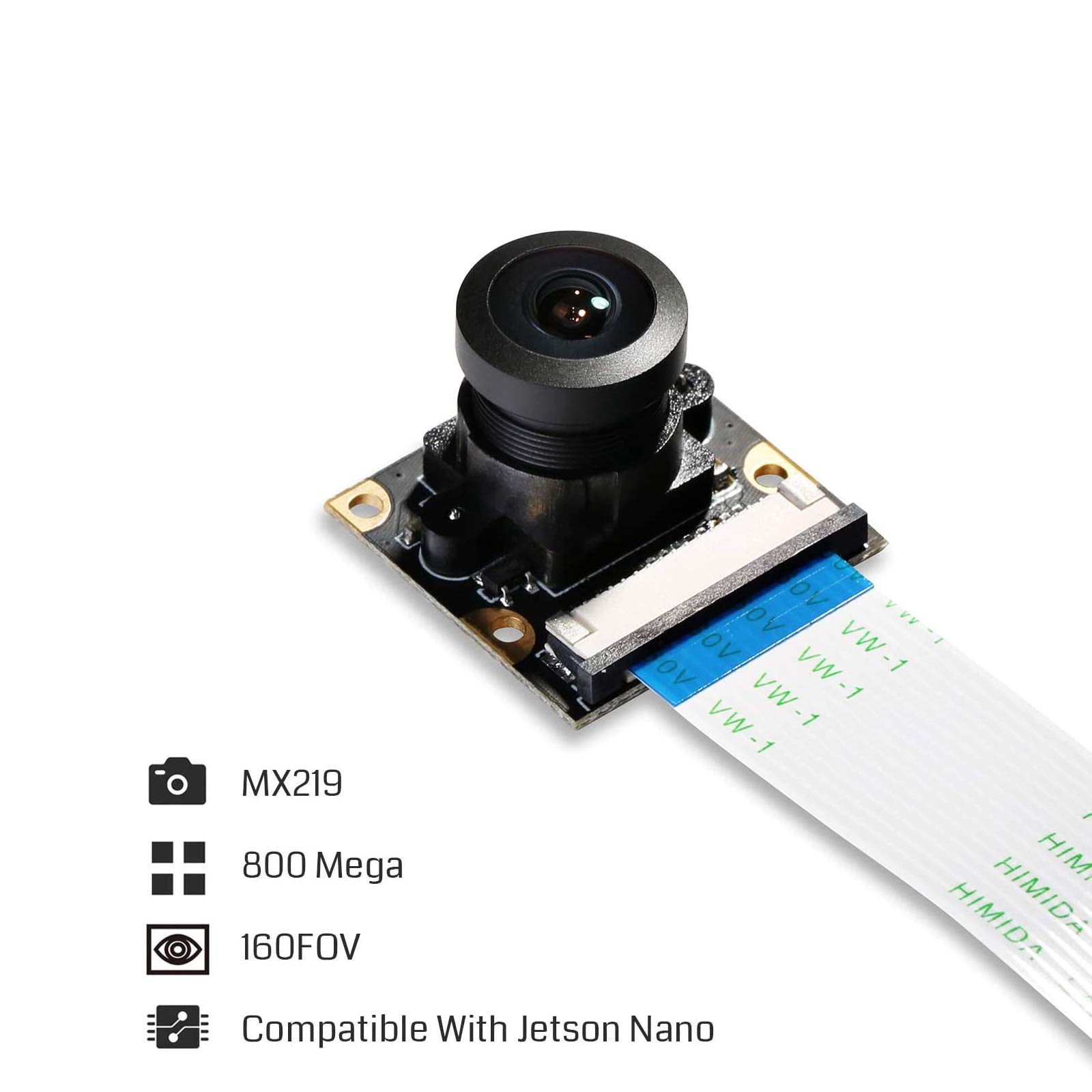 SainSmart IMX219 Camera Module for NVIDIA Jetson Nano Board & Raspberry PI CM3 8MP Sensor 160 Degree FoV,RoHS Certified