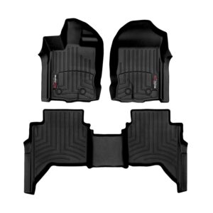 WeatherTech Custom Fit FloorLiners for Ford Ranger - 1st & 2nd Row (441518-1-2), Black