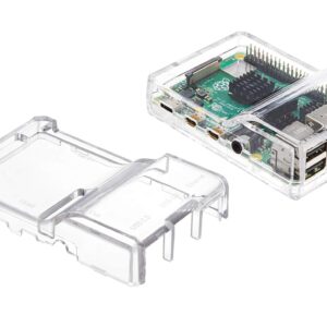 Vilros Clear Transparent Slim Compact Case for Raspberry Pi 4-Includes Sealed and Open Cover Options