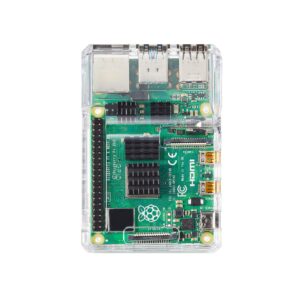 Vilros Clear Transparent Slim Compact Case for Raspberry Pi 4-Includes Sealed and Open Cover Options