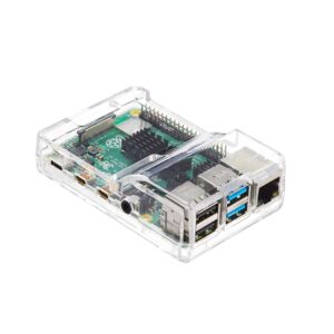 Vilros Clear Transparent Slim Compact Case for Raspberry Pi 4-Includes Sealed and Open Cover Options