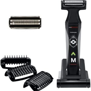 MANGROOMER 2.0 Professional Body Groomer, Ball Groomer & Body Trimmer With Propivot Flexing Head, 3 trimmer Combs, Wet/ Dry & A Free Bonus Foil!