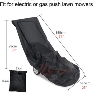 TheElves Lawn Mower Cover,Waterproof Lawnmower Cover Outdoor Heavy Duty Lawn Mower Covers for Push Mower Storage