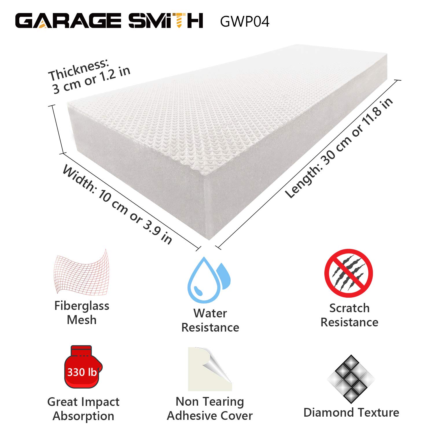 Garage Smith GWP04 Garage Wall Protector Car Door Protectors, Designed in Germany