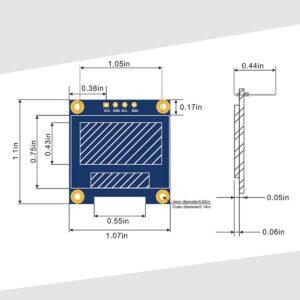 4pcs I2C OLED 0.96 Inch OLED Display Module IIC SSD1306 128 * 64 LCD White with Du-pont Wire 40-Pin Female to Female for Ar duino UNO R3 51 Series STM32