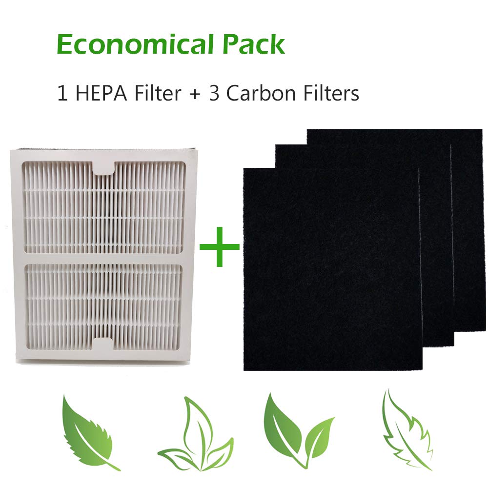 Replacement HEPA Filter B & Carbon Filters for Idylis Air Purifier 2126, 2125, IAP-10-125, IAP-10-150, Model # IAF-H-100B