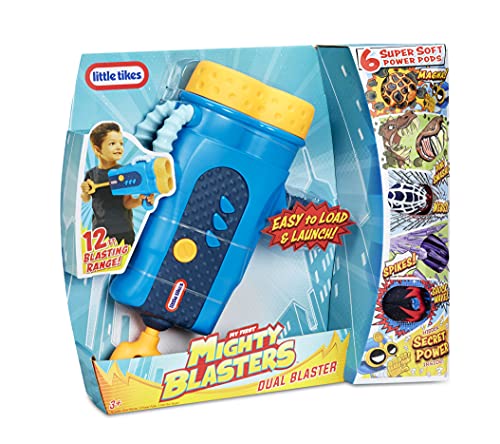 Little Tikes 651267 Mighty Blasters Dual Blaster Toy Blaster with 6 Soft Power Pods by