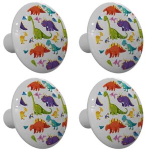 gotham decor set of 4 surprised dinosaur drawer knobs