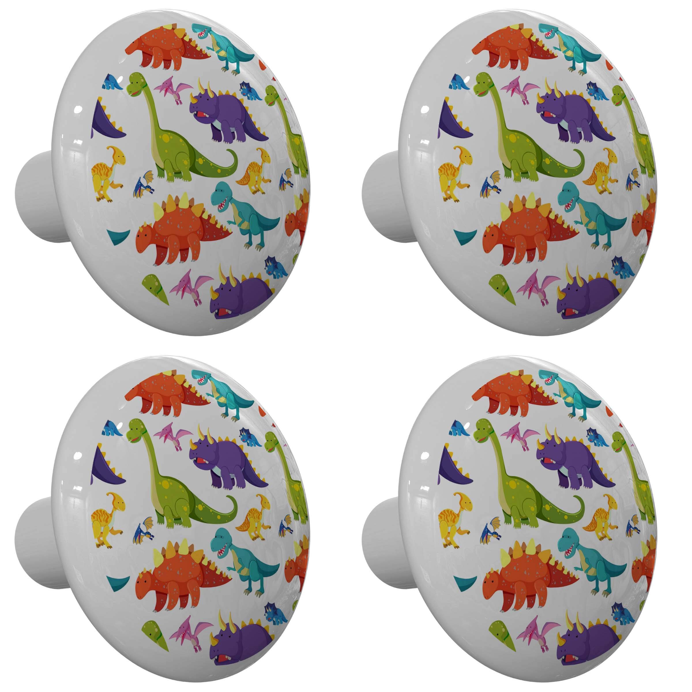 Gotham Decor Set of 4 Surprised Dinosaur Drawer Knobs