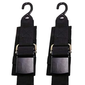 meili heavy duty boat trailer transom strap (2pk) - 2 inch x 48 inch adjustable marine boat tie down straps to trailer (shipped from usa) with quick release buckle1200 lbs capacity securely