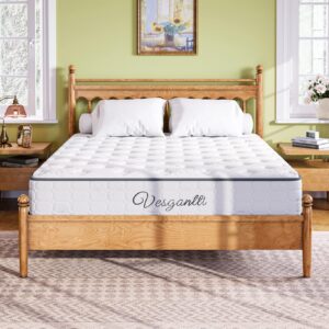 Vesgantti Full Size Mattress, 10 Inch Innerspring Multilayer Hybrid Full Mattress, Ergonomic Design with Breathable Foam and Pocket Spring Mattress Full Size, Tight Top Series Medium Firm Feel