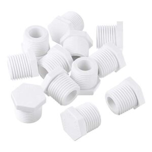 mudder 12 pieces 1/2 inch 11630 91857 water heater drain plug white plastic drain plug compatible with rv camper and atwood water heaters