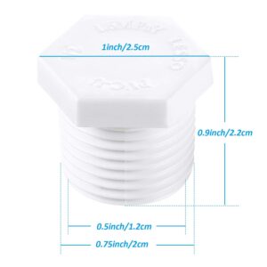 Mudder 12 Pieces 1/2 Inch 11630 91857 Water Heater Drain Plug White Plastic Drain Plug Compatible with RV Camper and Atwood Water Heaters