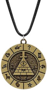 officialotaku bill cypher gravity wheel pendant necklace - metal (0.7g)