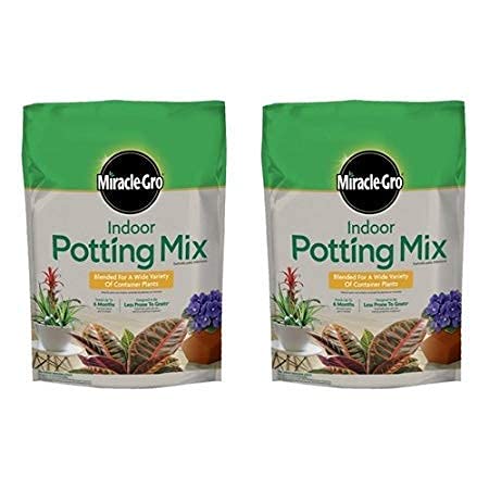 Miracle-Gro Indoor Potting Mix 72776430 6 Quart (2 Pack)