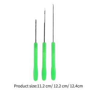 3 in 1 Baiting Needle Tool Fishing Rigging Bait Needle Kit Tool Set Bait Boilie Drill Stringer Needle for Making Rigs