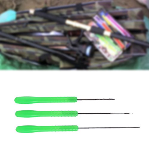 3 in 1 Baiting Needle Tool Fishing Rigging Bait Needle Kit Tool Set Bait Boilie Drill Stringer Needle for Making Rigs