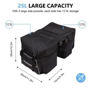 Lixada Bicycle Pannier Bag Waterproof Bike Rear Rack Bag Bike Seat Pannier Cycling Rear Carrier Bag Road Bike Storage Bag