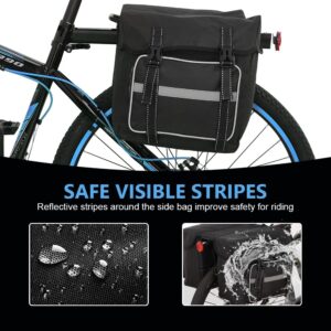 Lixada Bicycle Pannier Bag Waterproof Bike Rear Rack Bag Bike Seat Pannier Cycling Rear Carrier Bag Road Bike Storage Bag