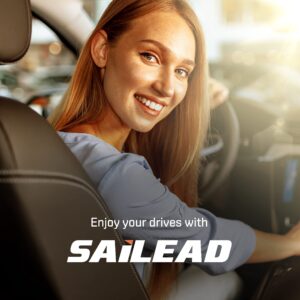 SAILEAD Polarized Car Sun Visor Extender - Universal Visor w/ Polycarbonate Lens - Anti-Glare, Protects from Sun Glare, Snow Blindness & UV Rays