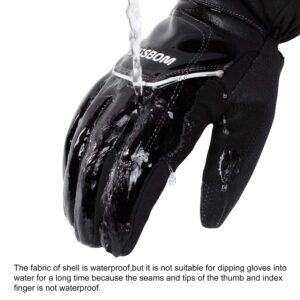 KINGSBOM -40F° Waterproof & Windproof Thermal Gloves - 3M Thinsulate Winter Touch Screen Warm Gloves - for Cycling,Riding,Running,Outdoor Sports - for Women and Men(Black,Large)