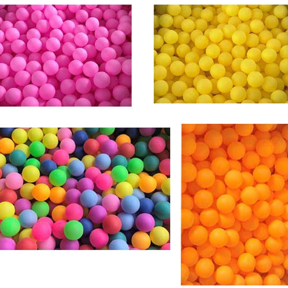 Jedulin 40MM Ping Pong Balls, 50 Pack Assorted Colored Tennis Balls Multi Color Plastic Balls Fun Beer Ping Pong Balls Bulk for Beer Pong Balls, Arts and Craft, Party Decoration, Cat Balls (Orange)