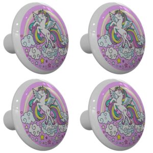 gotham decor set of 4 magical rainbow unicorn drawer knobs