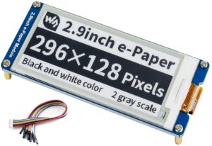 2.9inch e-ink display module 296x128 pixel white,black two-color 3.3v/5v e-paper screen lcd support partial refresh spi interface for raspberry/jetson nano/ard/nucleo