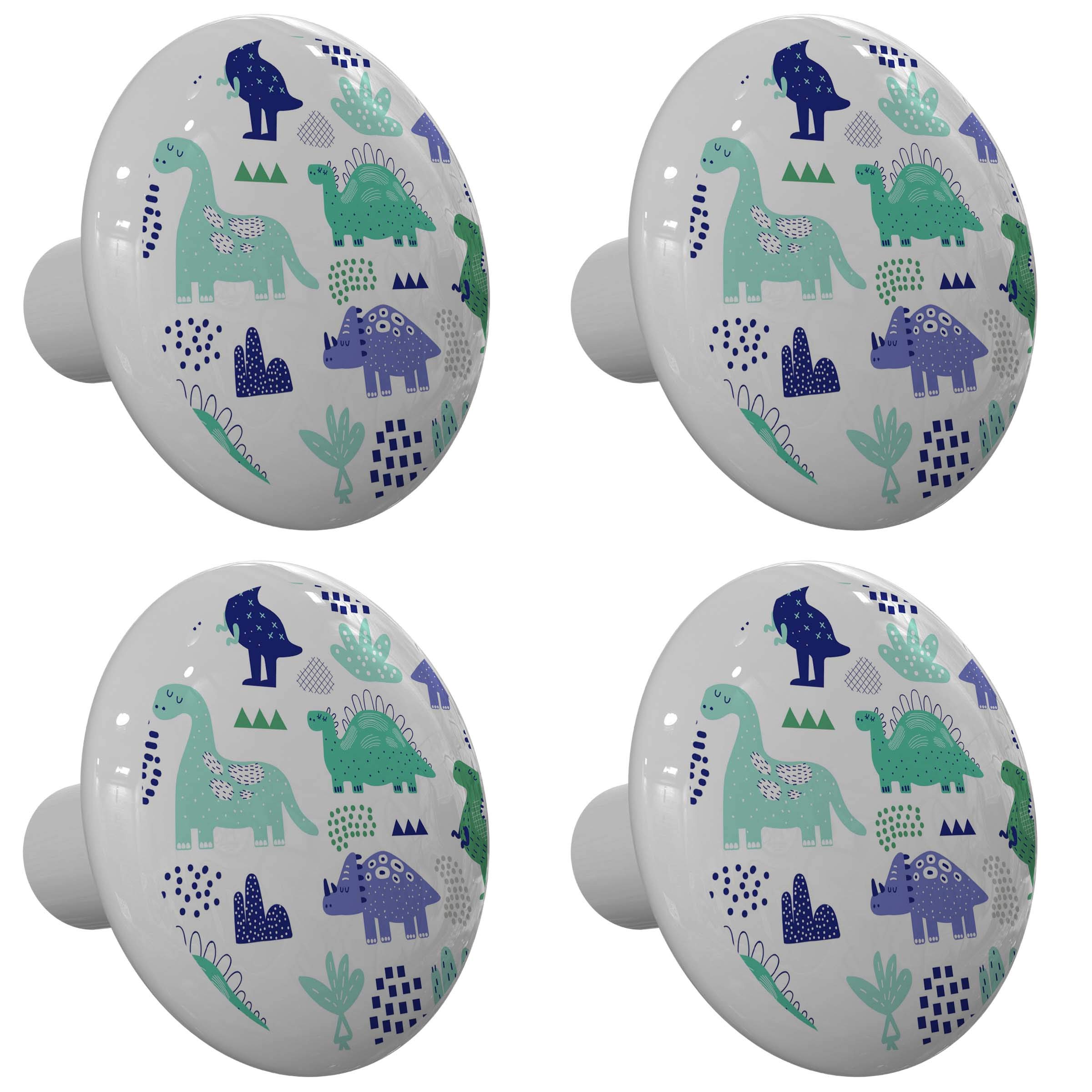 Gotham Decor Set of 4 Whimsical Dinosaurs Drawer Knobs