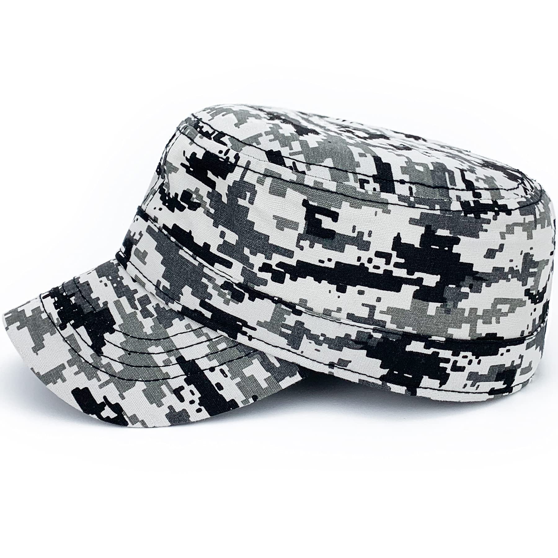 REDSHARKS mens Digital Camo Cadet Army Velcro Back Military Flat Top ...