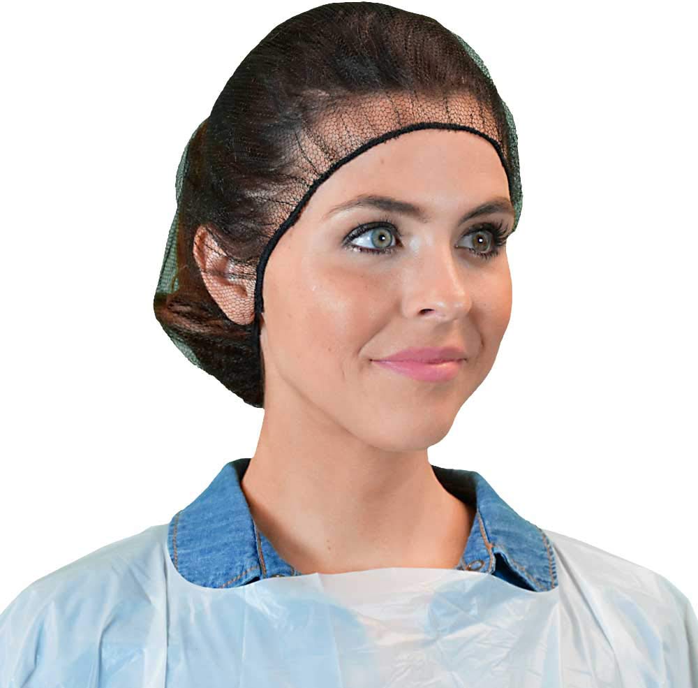 QIAN SOU Disposable Hair Nets Durable Nylon Caps Breathable Honeycomb 24" (100)