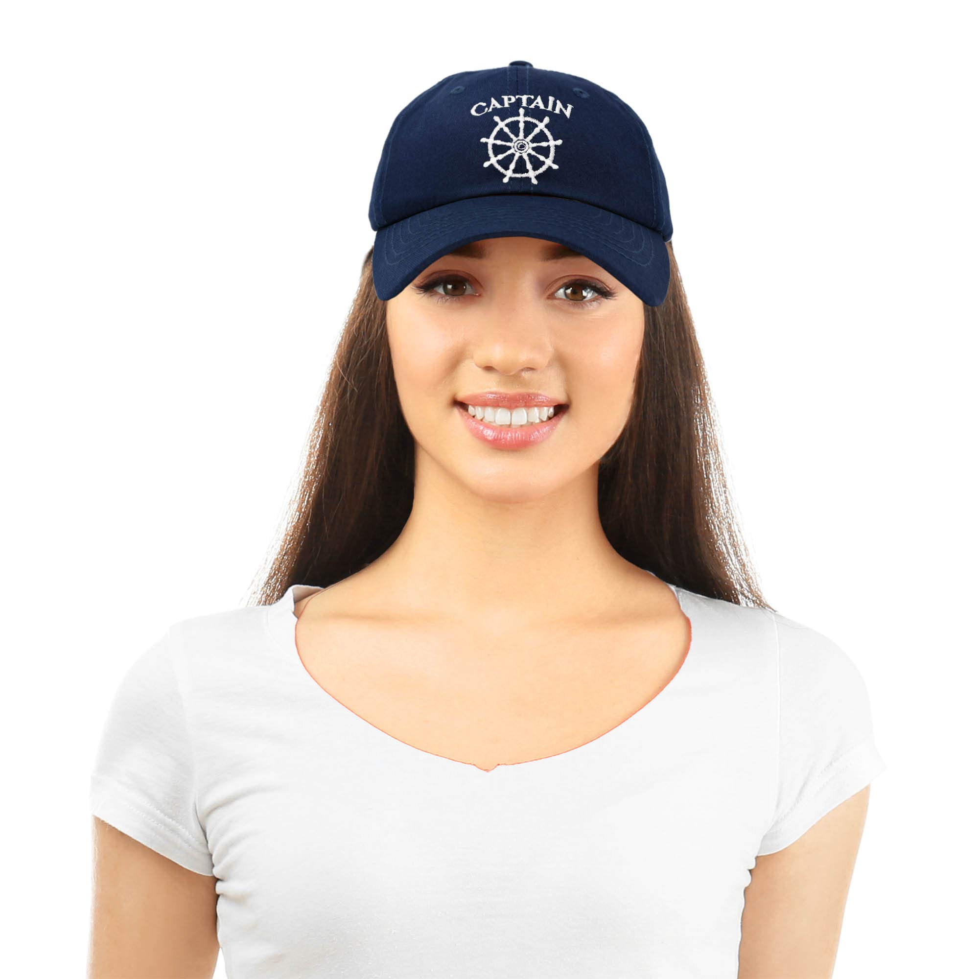 DALIX Captain Hat Sail Baseball Cap Boat Men Women Navy Blue