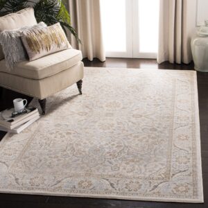safavieh isabella collection area rug - 8' x 10', cream & beige, oriental design, non-shedding & easy care, ideal for high traffic areas in living room, bedroom (isa912a)