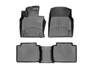 weathertech custom fit floorliners for toyota camry - 1st & 2nd row (441230-1-2), black