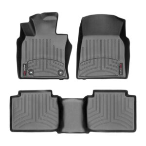 WeatherTech Custom Fit FloorLiners for Toyota Camry - 1st & 2nd Row (441230-1-2), Black