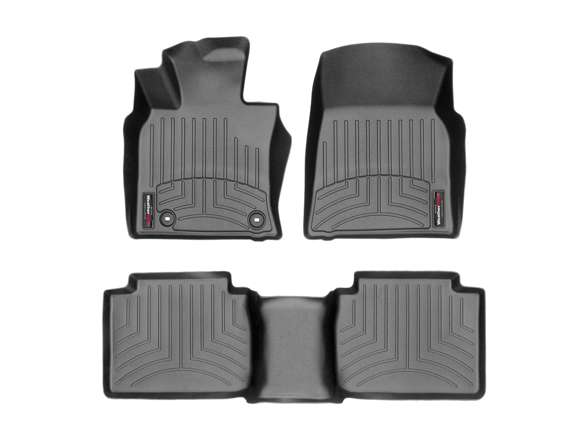 WeatherTech Custom Fit FloorLiners for Toyota Camry - 1st & 2nd Row (441230-1-2), Black