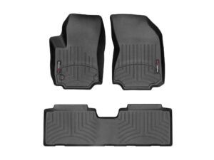 weathertech custom fit floorliners for gmc terrain - 1st & 2nd row (4412341-4411762), black