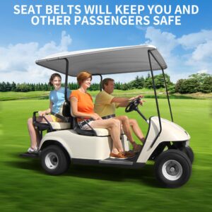 10L0L 4PCS Universal Retractable Golf Cart Seat Belt Kit for EZGO, Yamaha, Club Car, etc. Fits Front Rear Seat