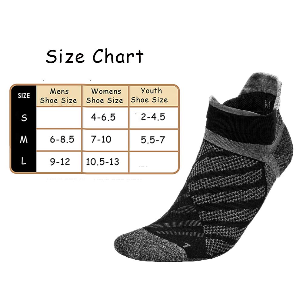 Toes&Feet Women's 2-Pack Black Anti-Sweat Deodorant Thin Ankle Compression Running Socks,M