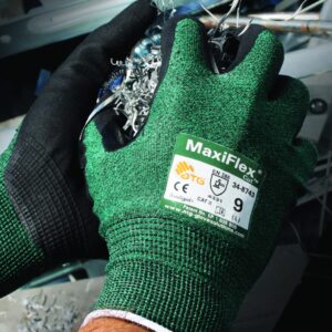 Maxiflex PIP ATG 34-8743/XL X-Large Cut, Green Engineered Yarn, Black Gloves, 3-Pack (34-8743 XLarge 3/Pack)