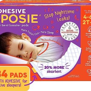 Sposie Diaper Booster Pads, Stop Leaks in Overnight Diapers, Nighttime Diapers, Baby Diapers, and Disposable Toddler Training Underwear Girls and Boys, Adhesive Diaper Pad, Size 5 Diapers and up