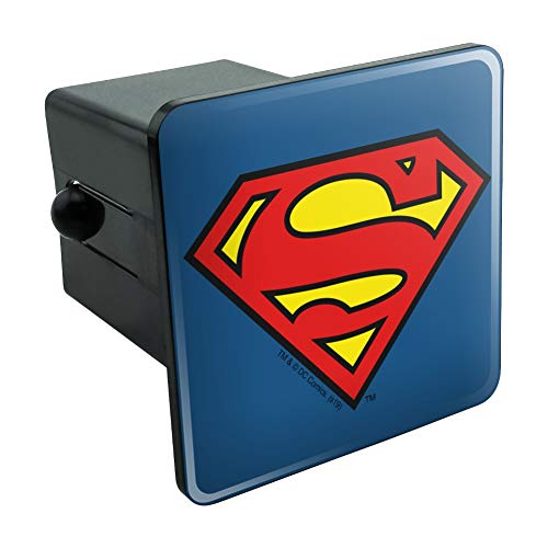 Superman Classic S Shield Logo Tow Trailer Hitch Cover Plug Insert