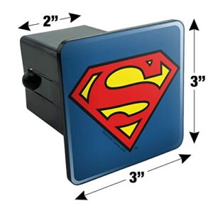 Superman Classic S Shield Logo Tow Trailer Hitch Cover Plug Insert